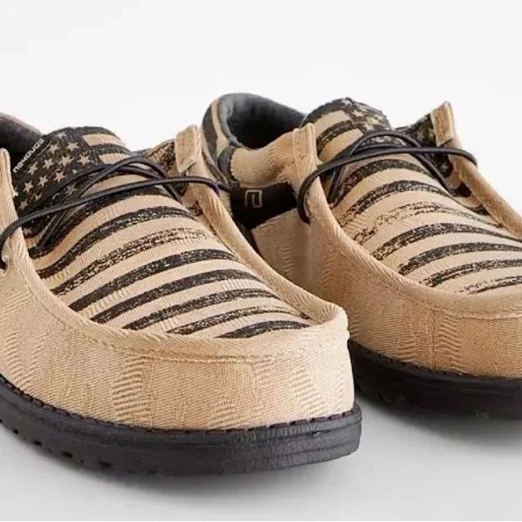 Hey Dude | Shoes | Hey Dude Wally Funk Patriotic Tan | Poshmark display picture 1
